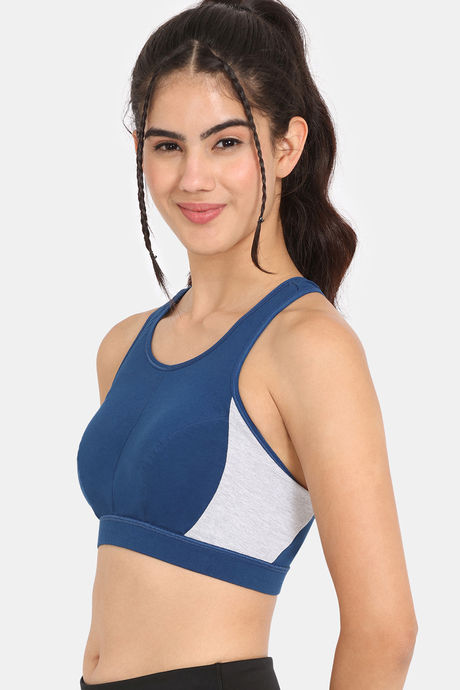 Rosaline Sports Bra With Removable Padding - Blue Opal — image 3